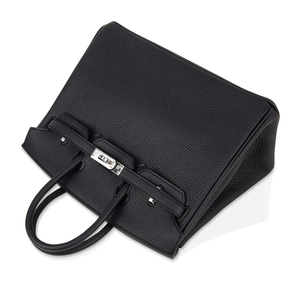 Birkin 25 Bag Black Palladium Hardware Togo Leather