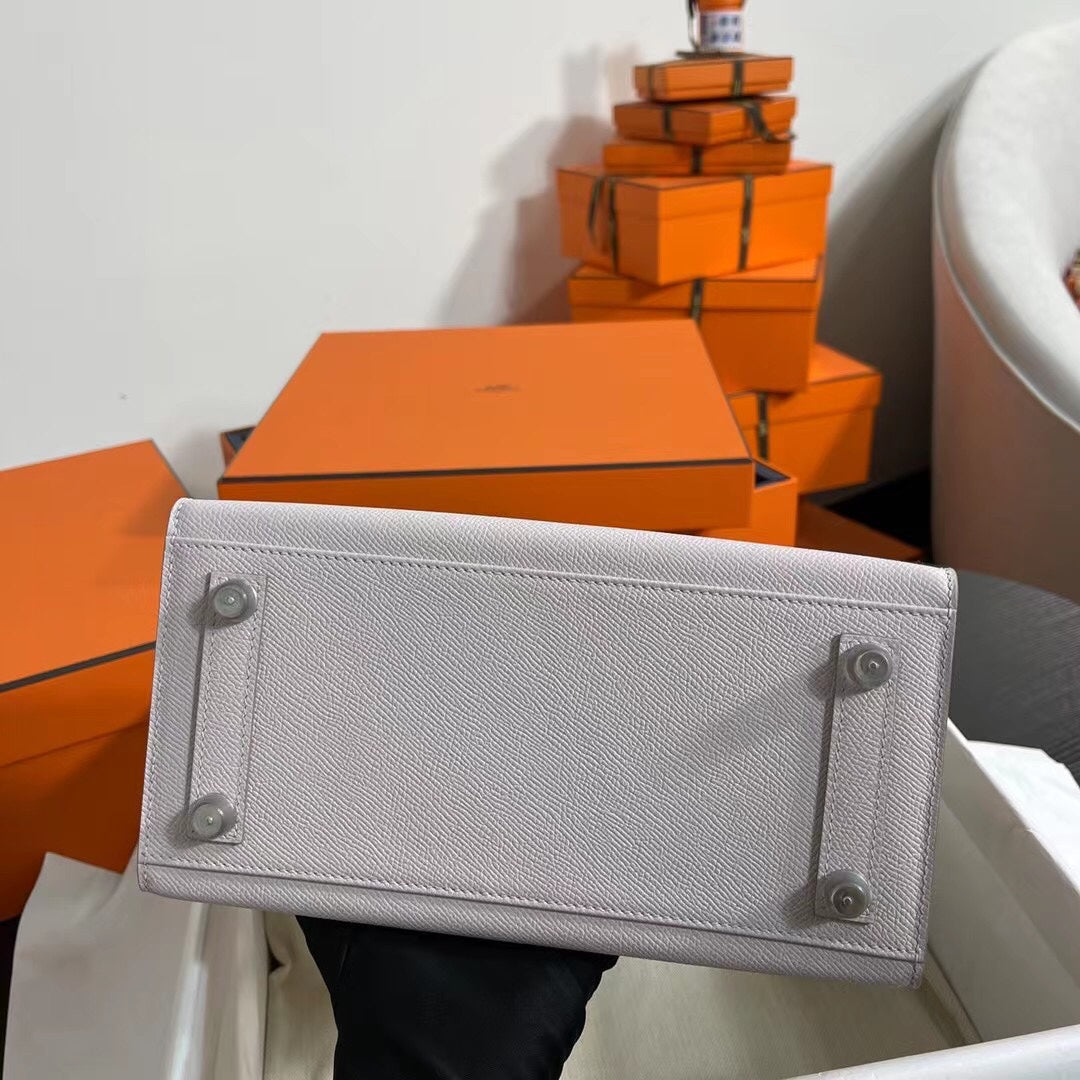 Hermès Birkin 25 Sellier Mauve Pale Epsom Silver Hardware