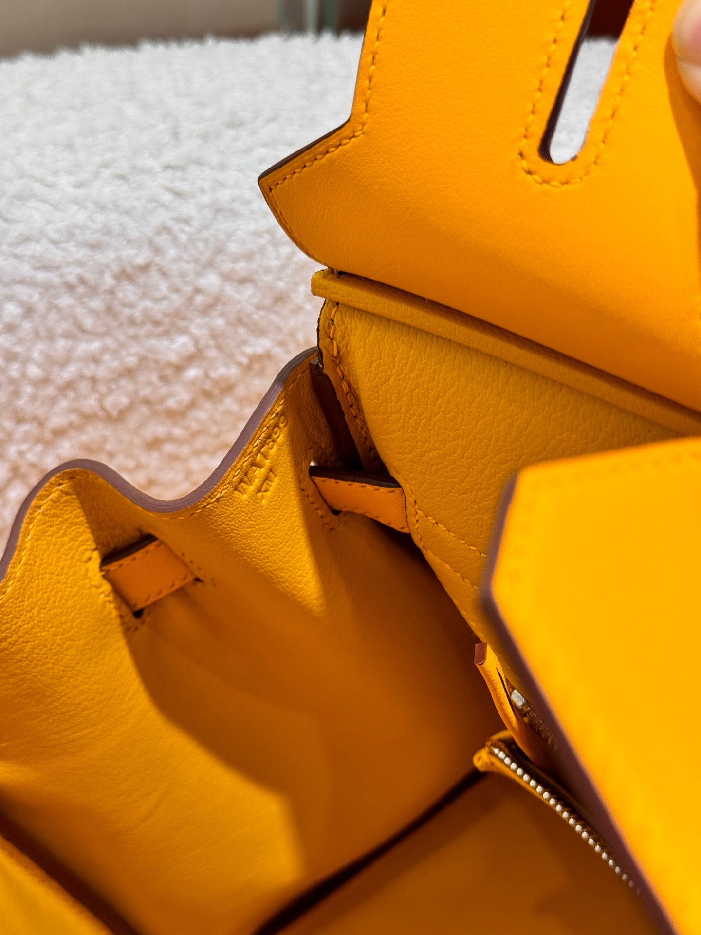 Birkin 30cm HSS Edition in Amber Yellow with Rainbow Swift Fringe