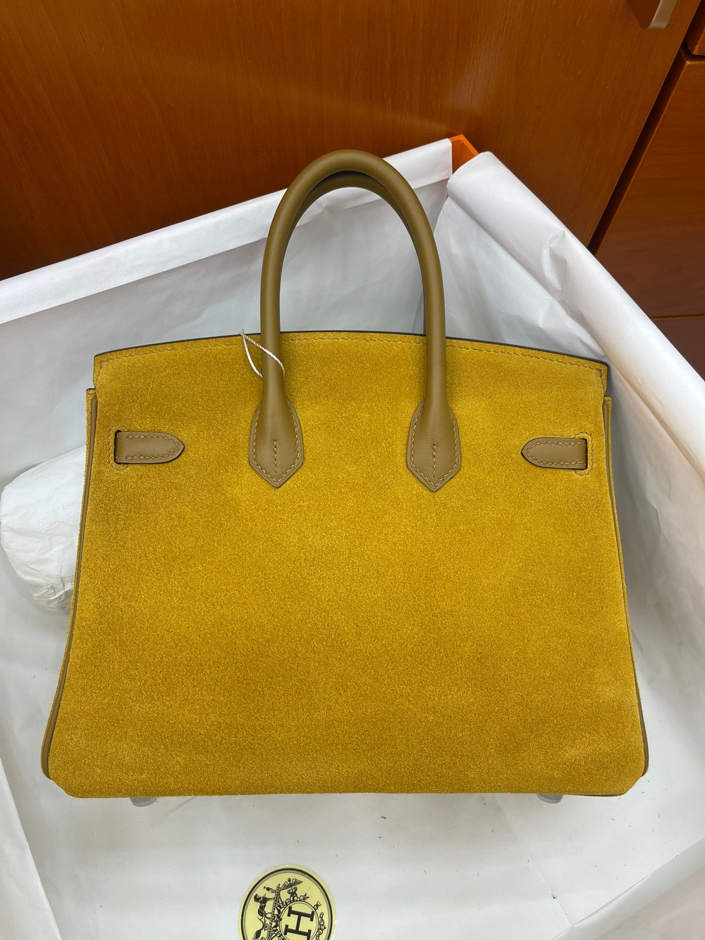 Mini Birkin 25cm Grizzly Edition in Weimaraner Beige & Suede (Silver Hardware)