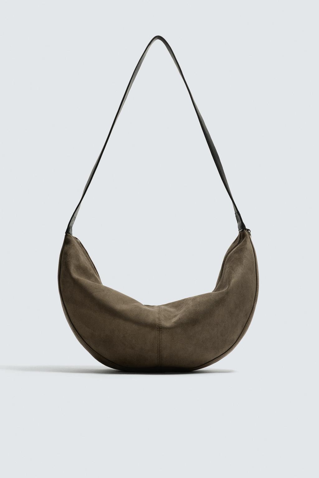 PLAIN SHOULDER BAG-Dumpling shape