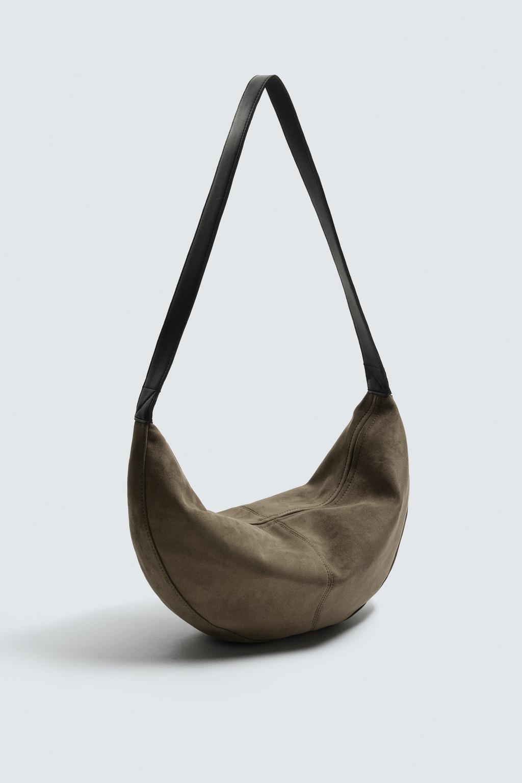 PLAIN SHOULDER BAG-Dumpling shape