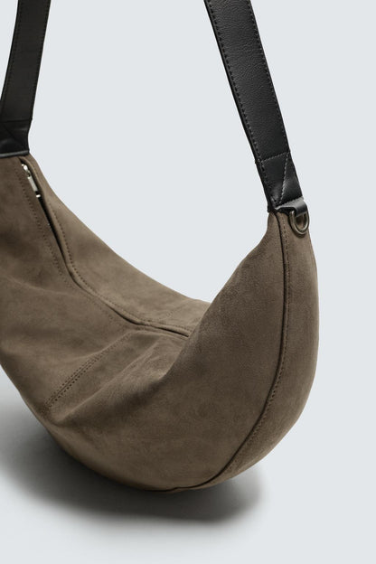 PLAIN SHOULDER BAG-Dumpling shape