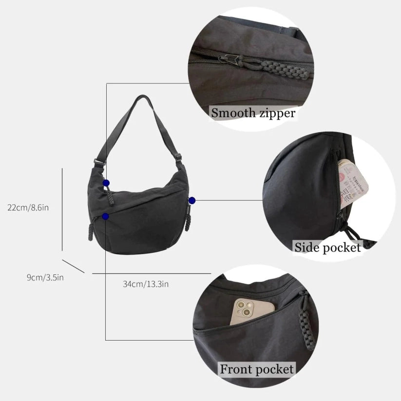 Dumpling bag crossbody style