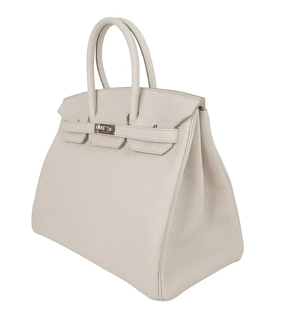 Birkin 35 Bag Beton Clemence Palladium Hardware