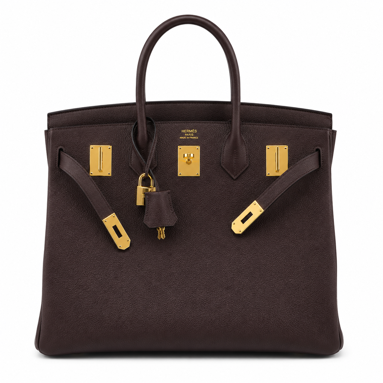 Large Birkin HAC 40cm Men's Tote in Premium Chocolate Brown Togo Cowhide