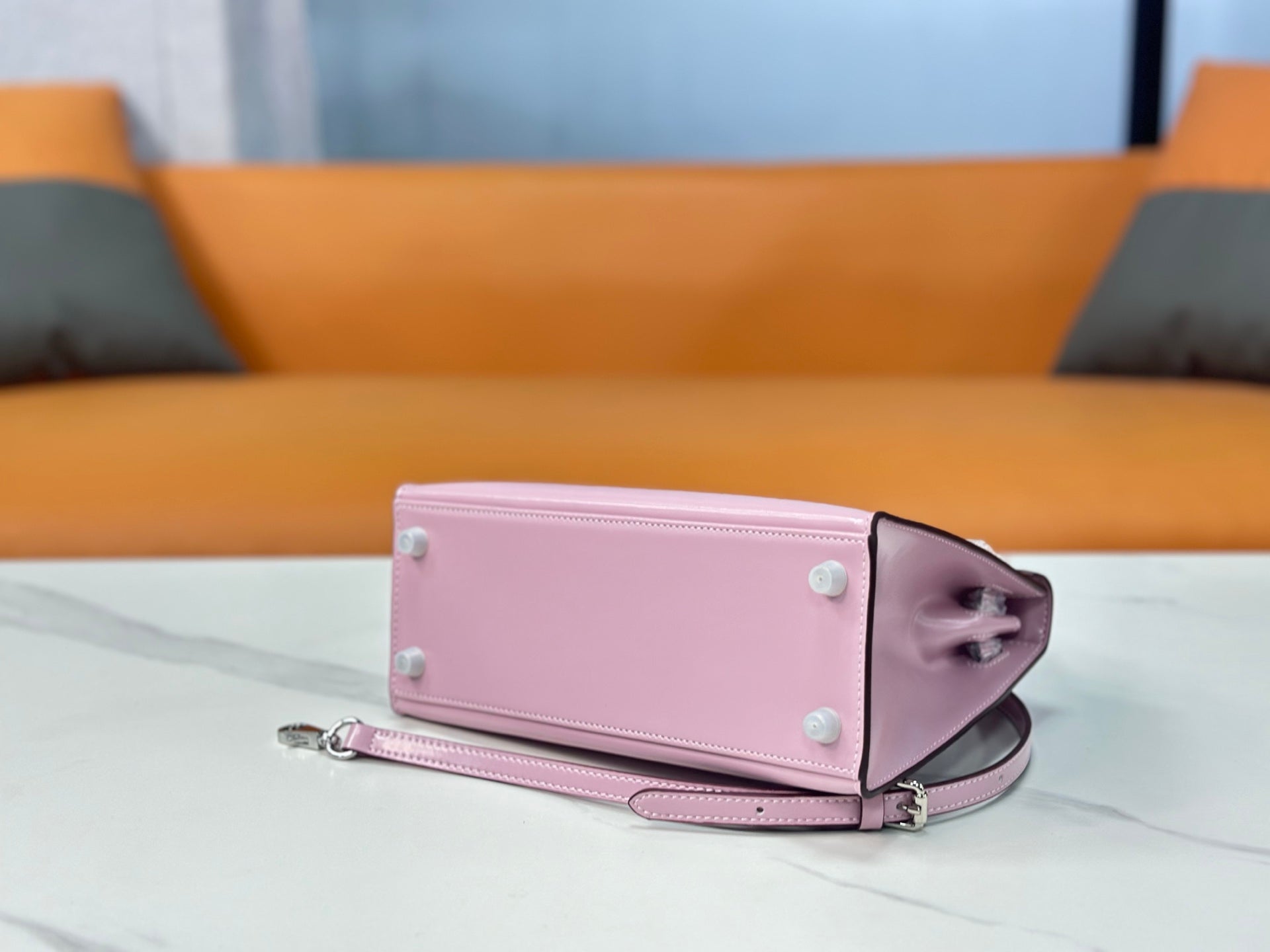 Kelly Sellier 19cm & 22cm & 25cm Rose Sakura Box Calf Leather Gold Hardware & Palladium Hardware Women Handbag