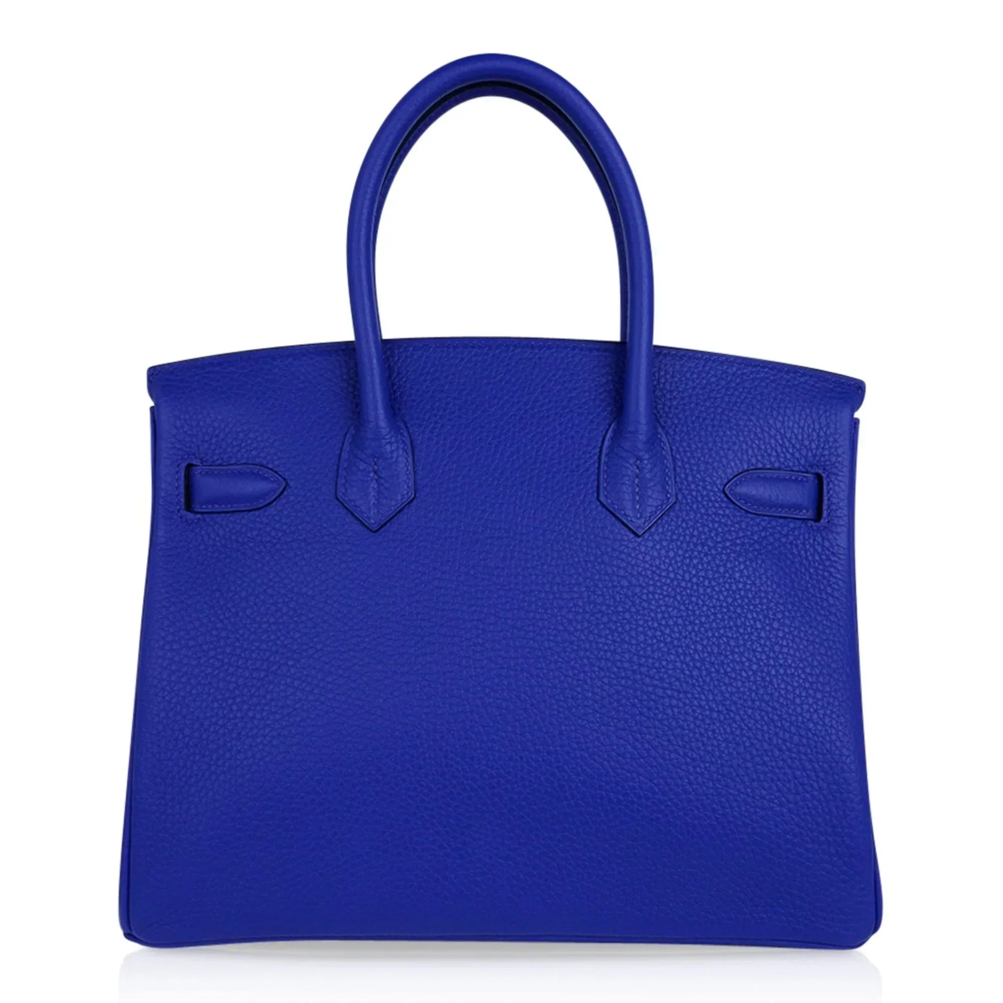 Birkin 30 Bag Blue Electric Clemence Gold Hardware