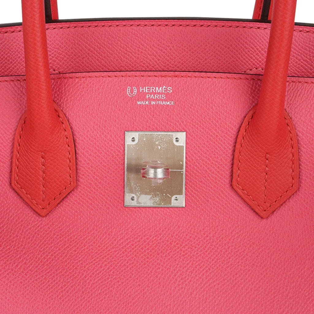 Special Order HSS Birkin 30 Bag Rose Azalee & Rose Jaipur Epsom with Brushed Palladium Hardware