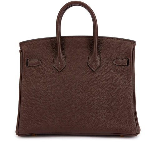 Birkin 25 Gold Hardware Chocolat Togo Quilted Epsom Leather Golden Lock