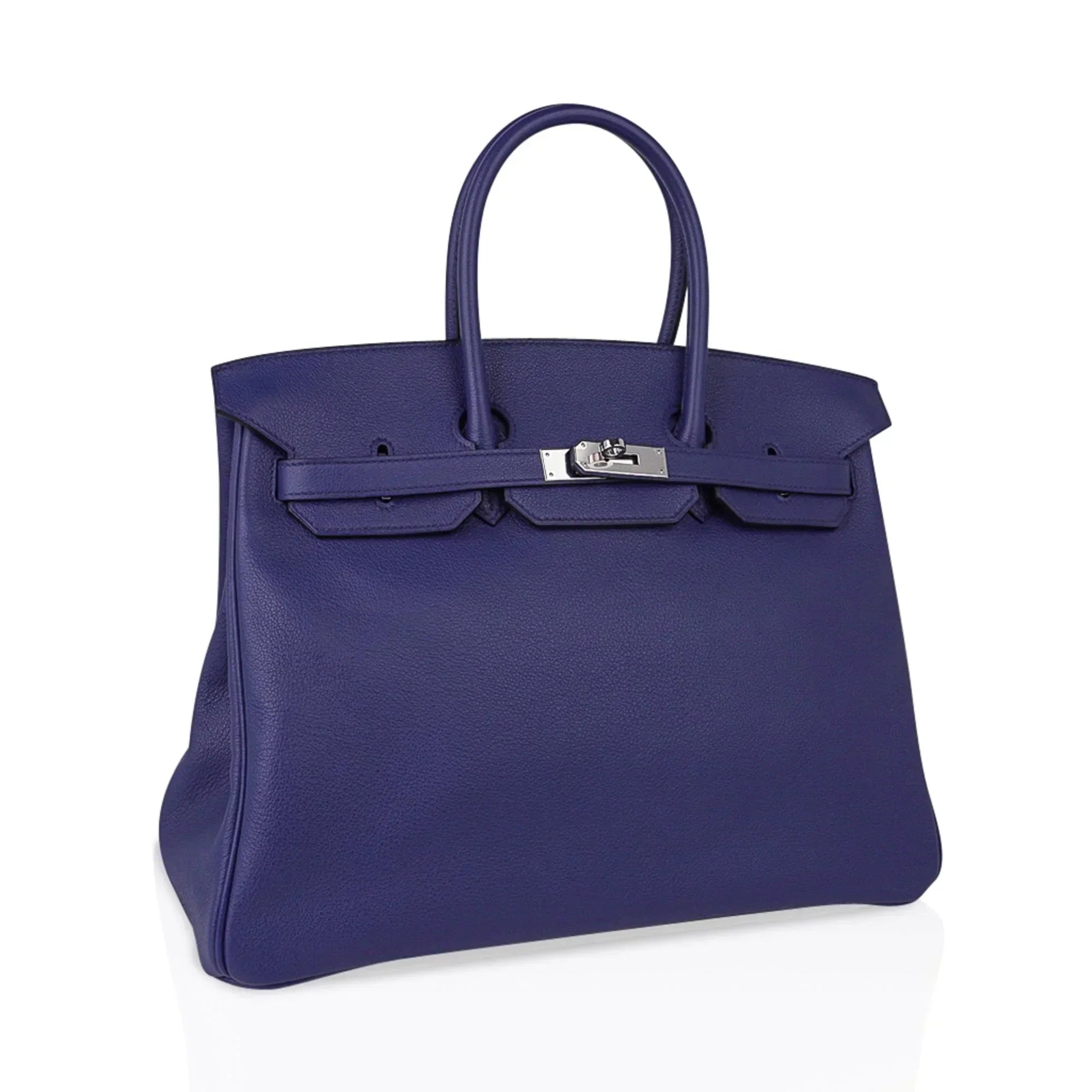 Limited Edition Birkin 35 Bag Blue Sapphire Taurillon Novillo Leather & Toile Sea Surf & Fun