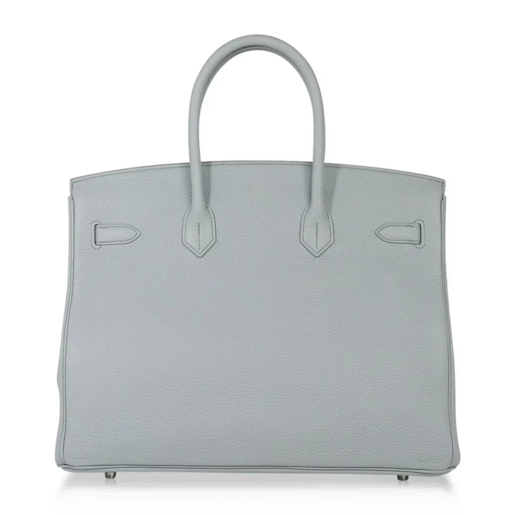 Birkin 35 Bag Blue Bleu Pale Togo Palladium Hardware