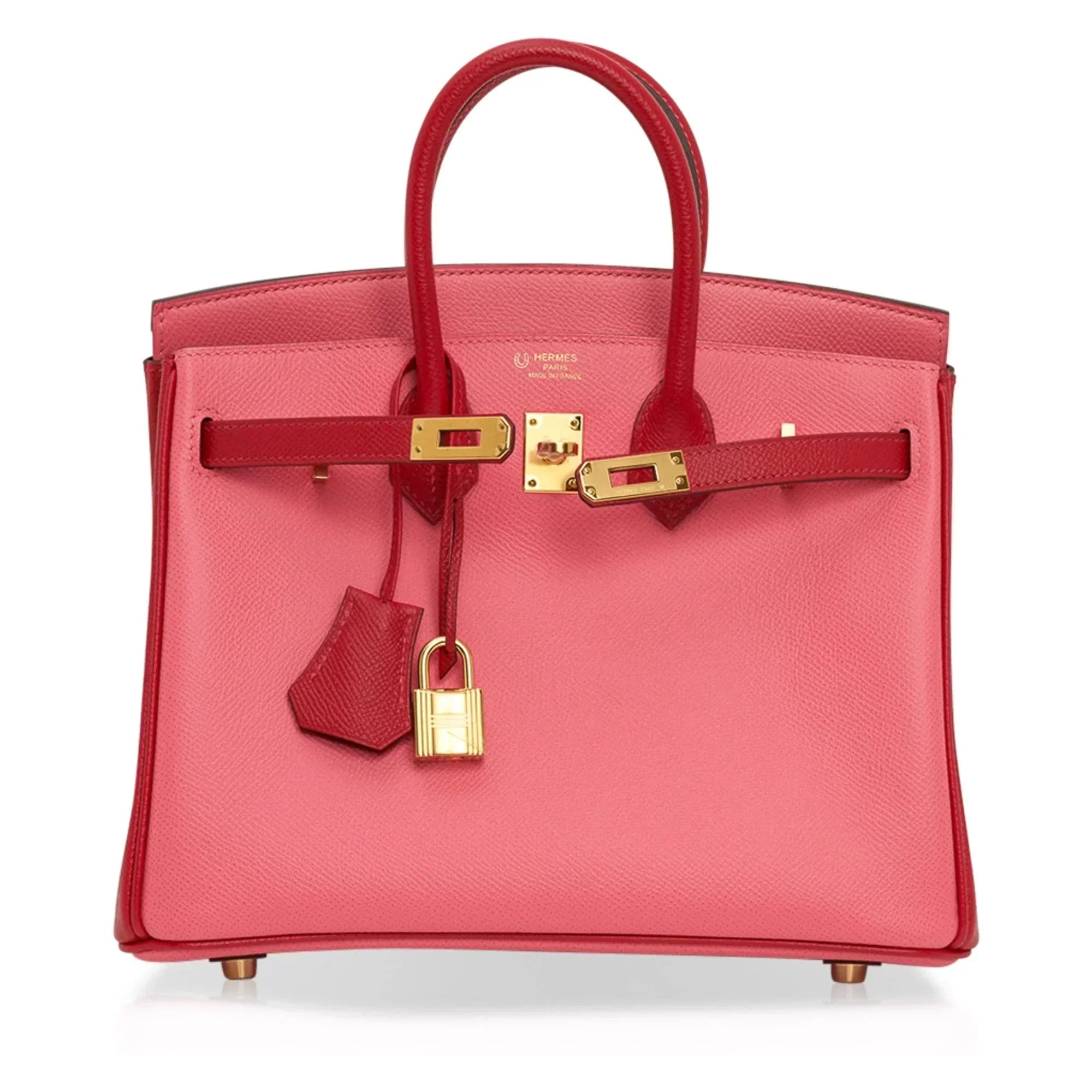 Birkin 25 HSS Bag Rose Azalee Rouge Casaque Epsom Gold Hardware