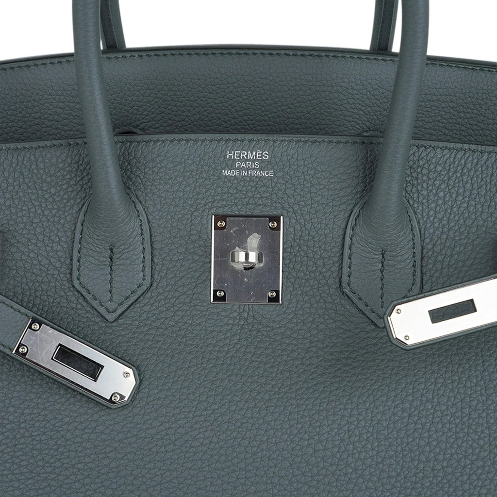 Birkin 35 Bag Vert Amande Togo Leather with Palladium Hardware